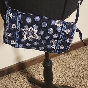 Blue Vera Bradley small cross body velcro closure purse wallet clutch